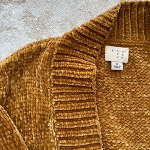 Long Chenille cardigan sweater